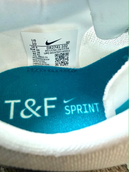 NWOT Nike Zoom Ja Fly 4 White Bright Spruce Track Spikes Men’s Size 10 main image 7